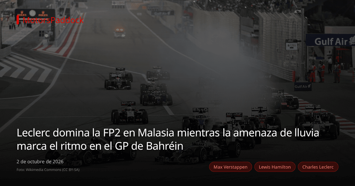 Leclerc domina la FP2 en Malasia mientras la amenaza de lluvia marca el ritmo en el GP de Bahréin