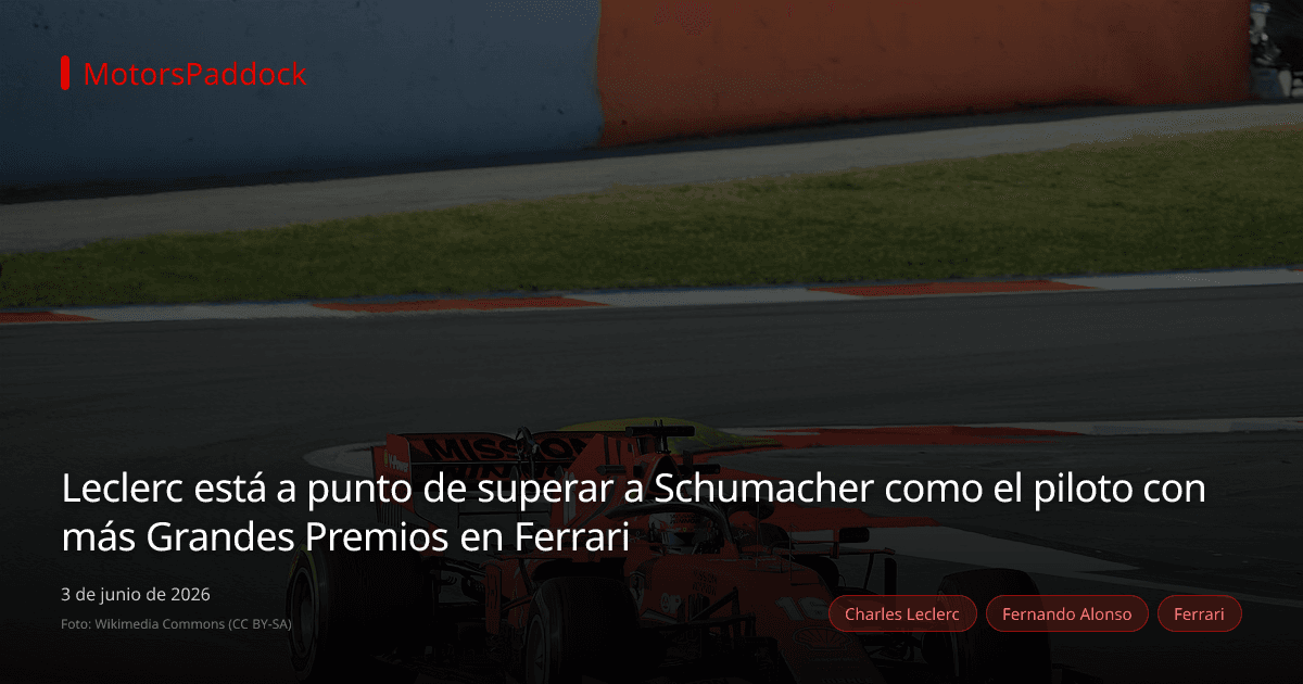 Leclerc está a punto de superar a Schumacher como el piloto con más Grandes Premios en Ferrari
