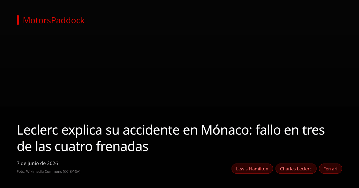 Leclerc explica su accidente en Mónaco: fallo en tres de las cuatro frenadas