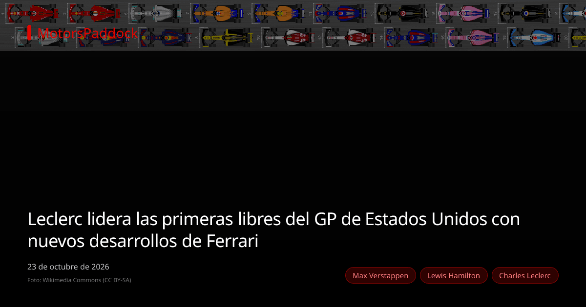 Leclerc lidera las primeras libres del GP de Estados Unidos con nuevos desarrollos de Ferrari