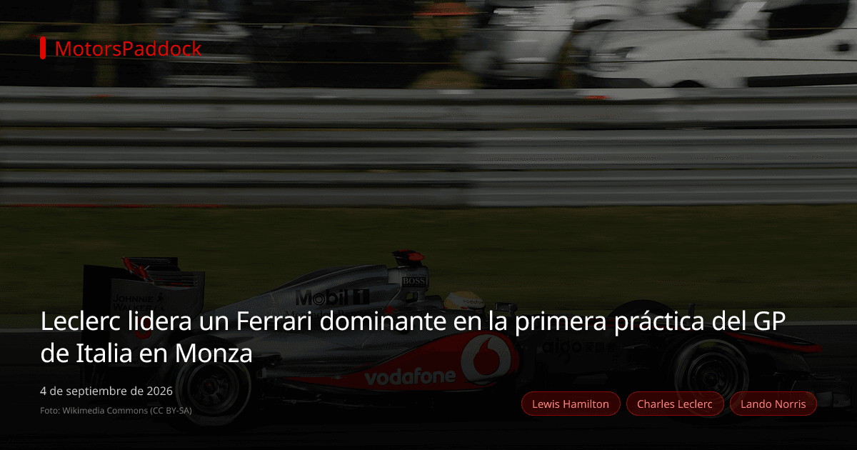 Leclerc lidera un Ferrari dominante en la primera práctica del GP de Italia en Monza