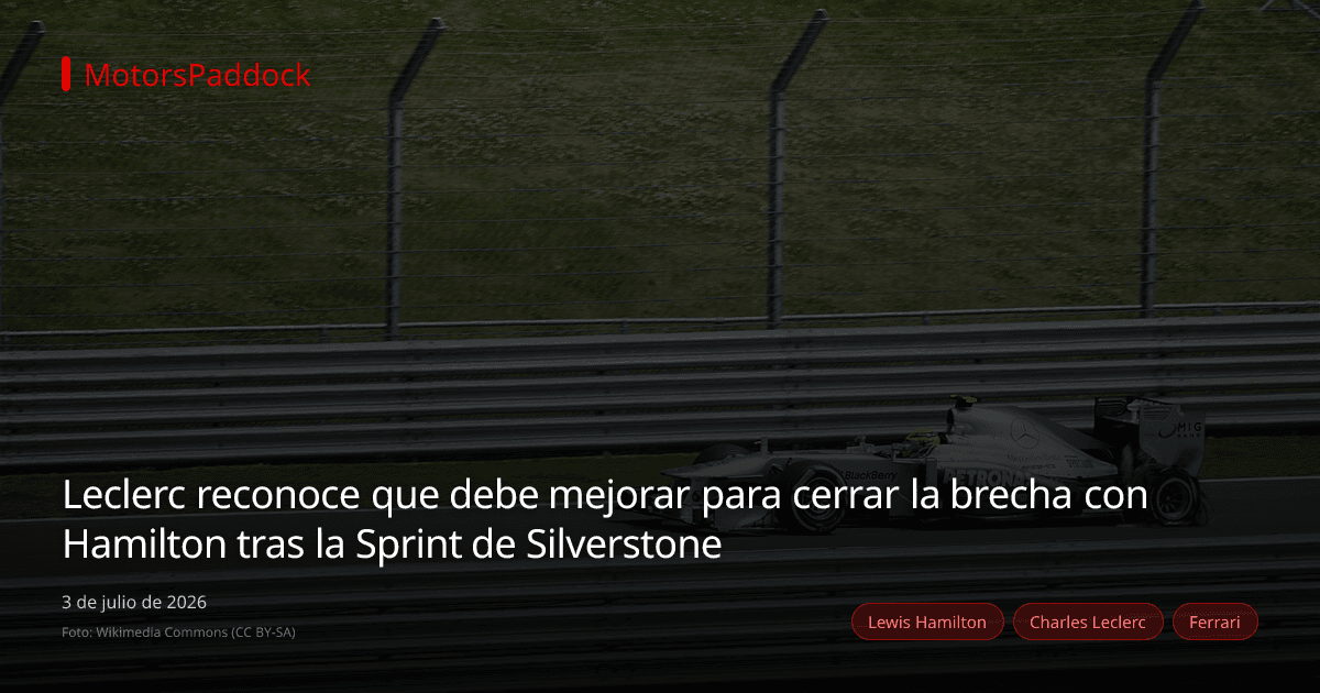 Leclerc reconoce que debe mejorar para cerrar la brecha con Hamilton tras la Sprint de Silverstone