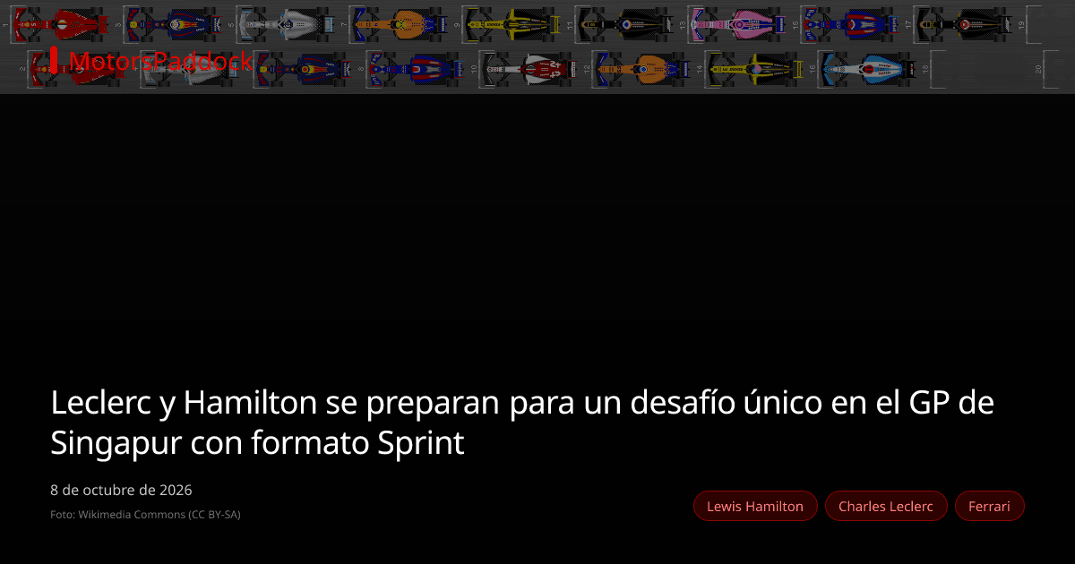 Leclerc y Hamilton se preparan para un desafío único en el GP de Singapur con formato Sprint