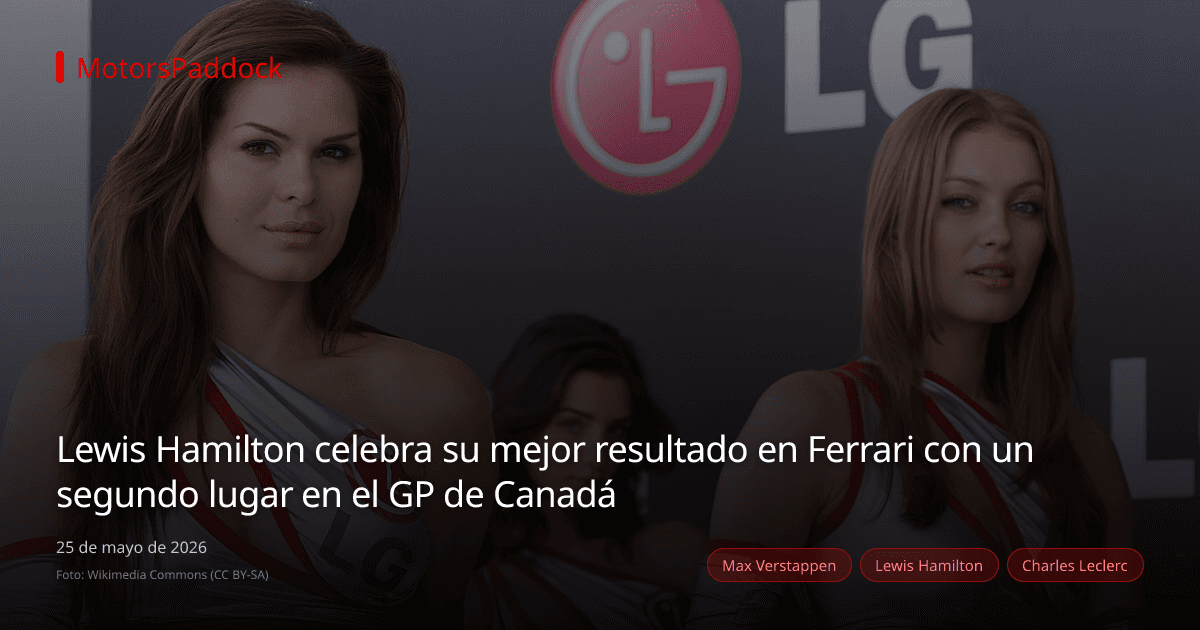 Lewis Hamilton celebra su mejor resultado en Ferrari con un segundo lugar en el GP de Canadá