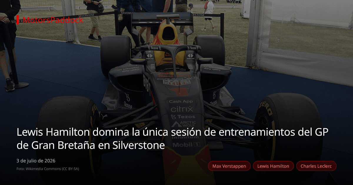 Lewis Hamilton domina la única sesión de entrenamientos del GP de Gran Bretaña en Silverstone