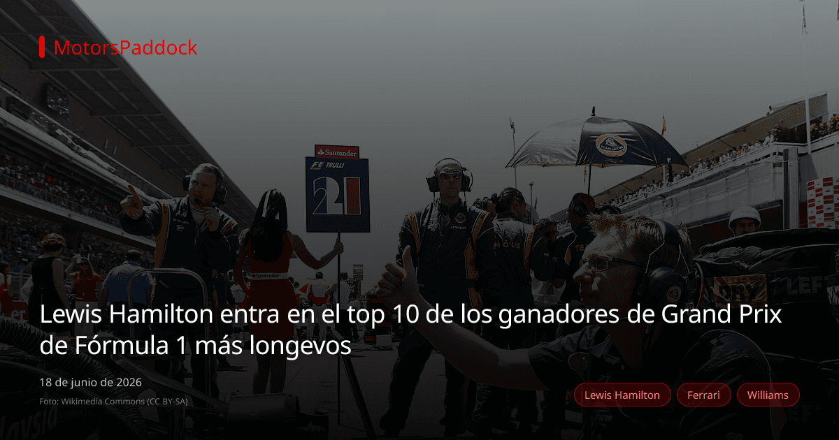 Lewis Hamilton entra en el top 10 de los ganadores de Grand Prix de Fórmula 1 más longevos