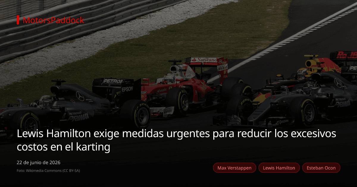 Lewis Hamilton exige medidas urgentes para reducir los excesivos costos en el karting