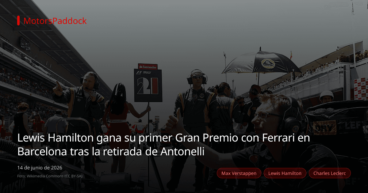Lewis Hamilton gana su primer Gran Premio con Ferrari en Barcelona tras la retirada de Antonelli
