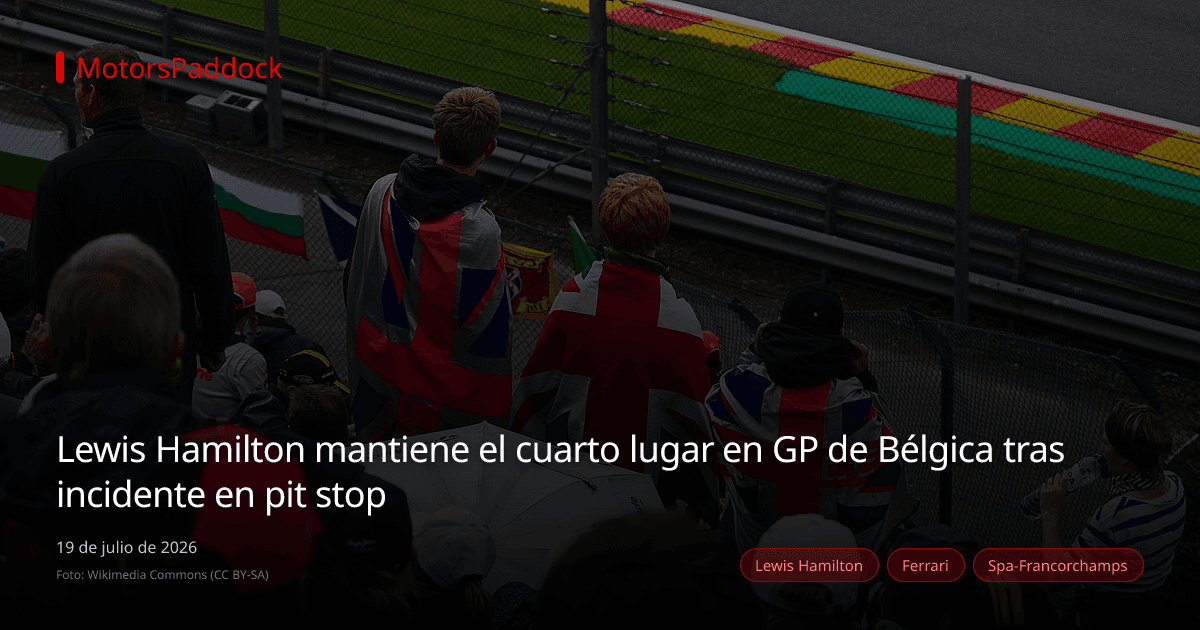 Lewis Hamilton mantiene el cuarto lugar en GP de Bélgica tras incidente en pit stop