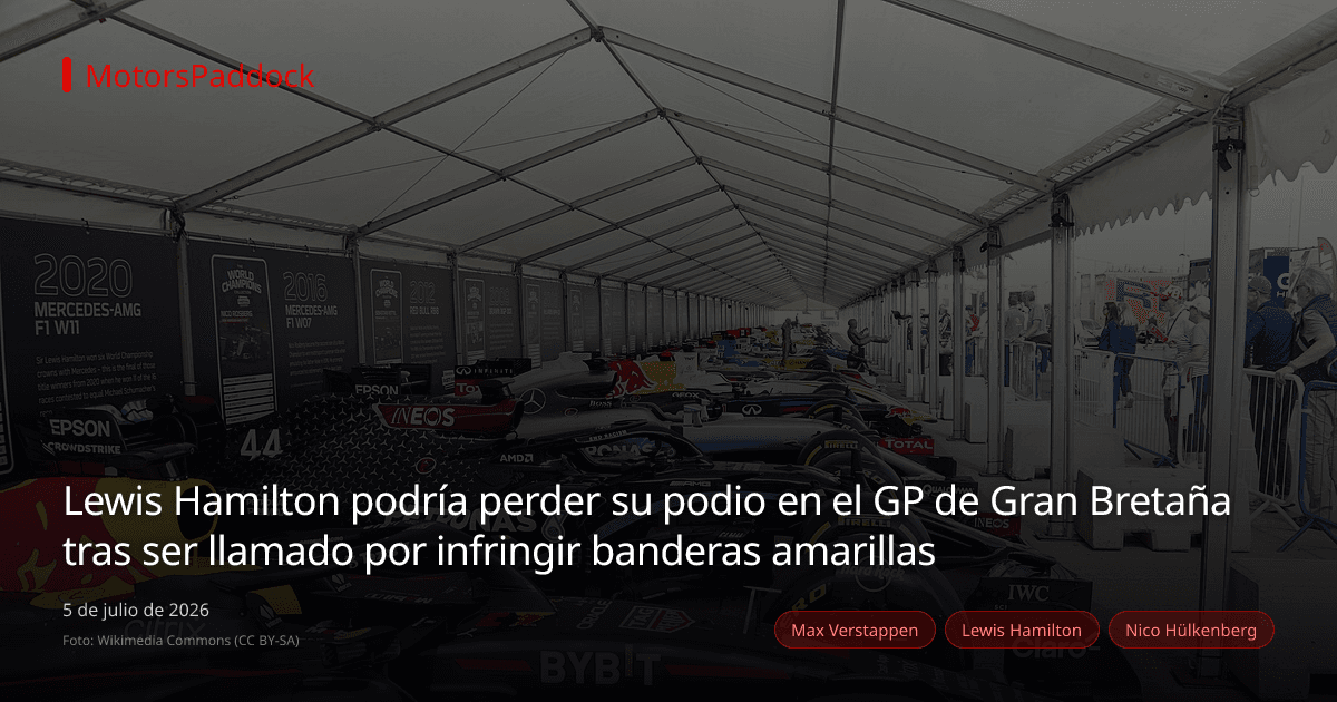 Lewis Hamilton podría perder su podio en el GP de Gran Bretaña tras ser llamado por infringir banderas amarillas