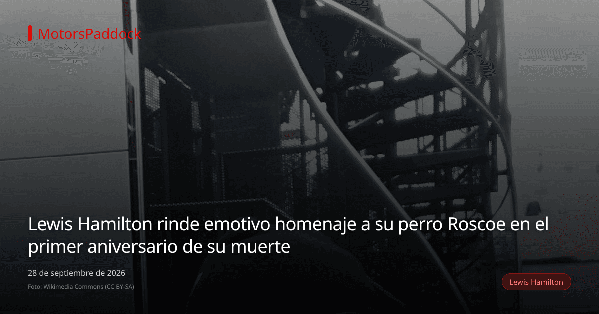 Lewis Hamilton rinde emotivo homenaje a su perro Roscoe en el primer aniversario de su muerte