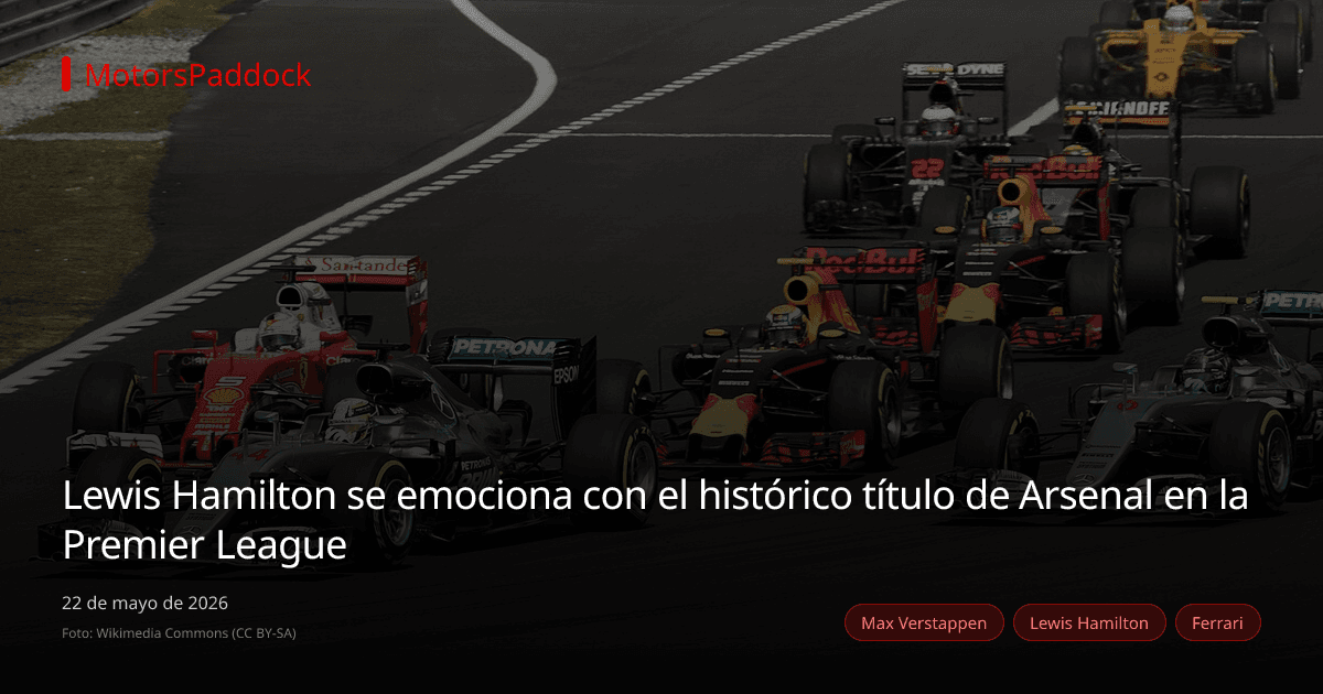 Lewis Hamilton se emociona con el histórico título de Arsenal en la Premier League