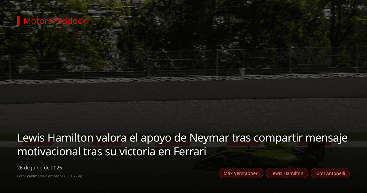 Lewis Hamilton valora el apoyo de Neymar tras compartir mensaje motivacional tras su victoria en Ferrari