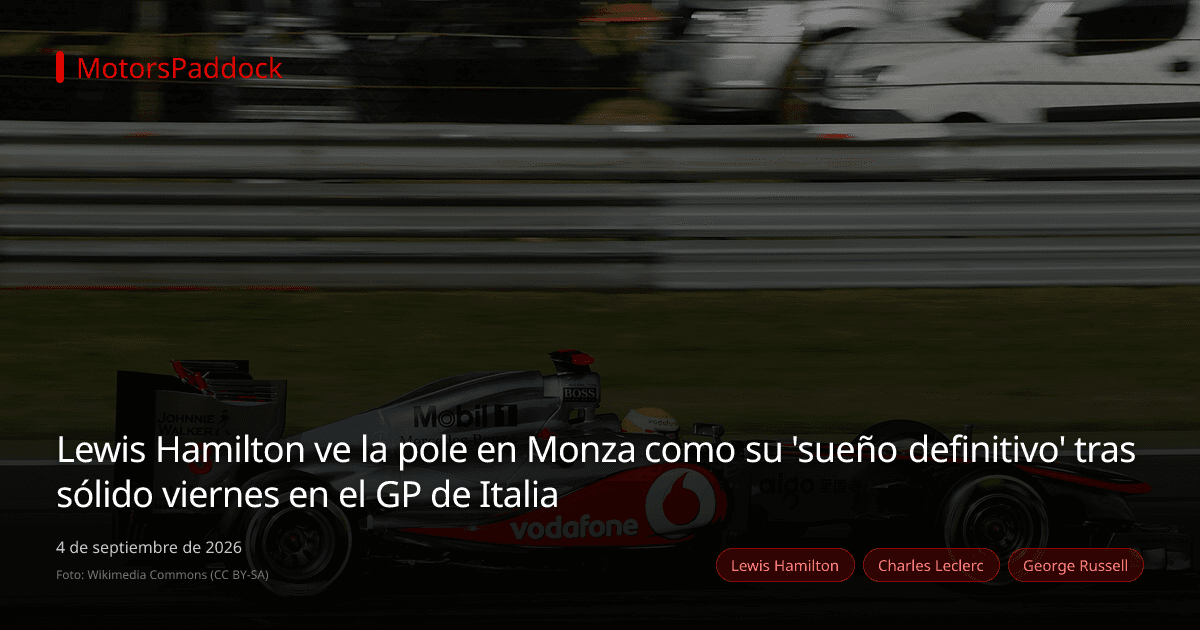 Lewis Hamilton ve la pole en Monza como su 'sueño definitivo' tras sólido viernes en el GP de Italia