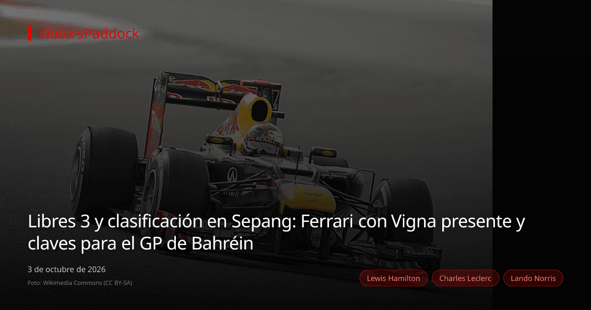 Libres 3 y clasificación en Sepang: Ferrari con Vigna presente y claves para el GP de Bahréin