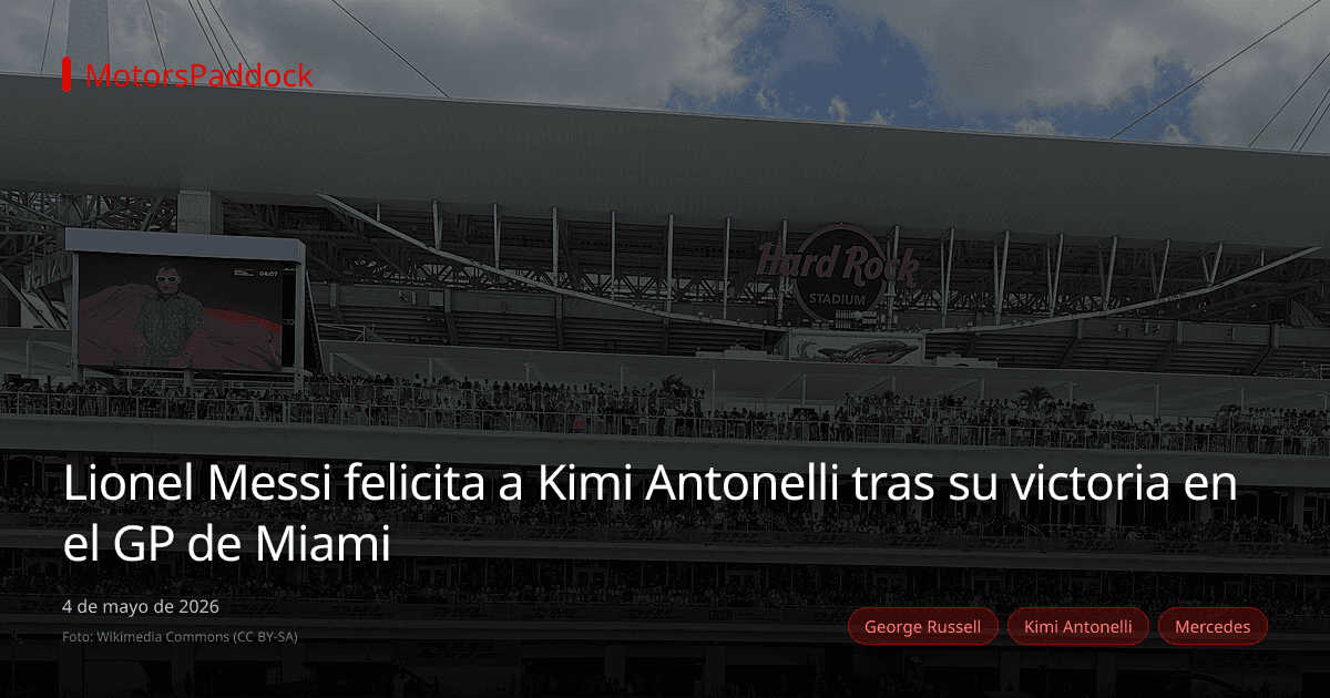 Lionel Messi felicita a Kimi Antonelli tras su victoria en el GP de Miami