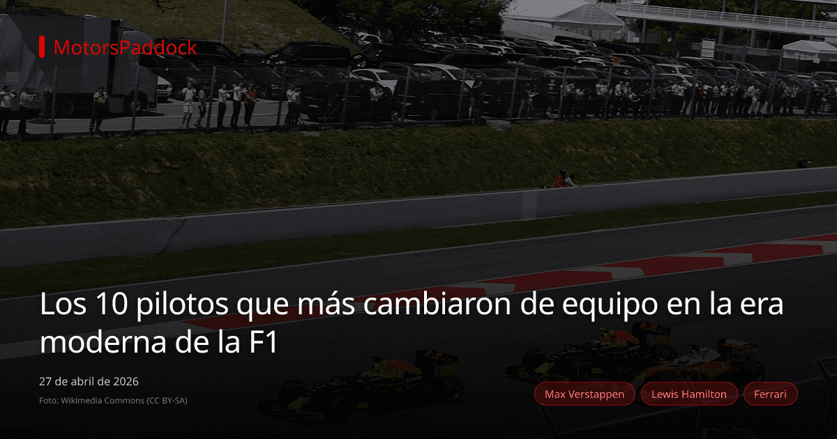 Los 10 pilotos que más cambiaron de equipo en la era moderna de la F1