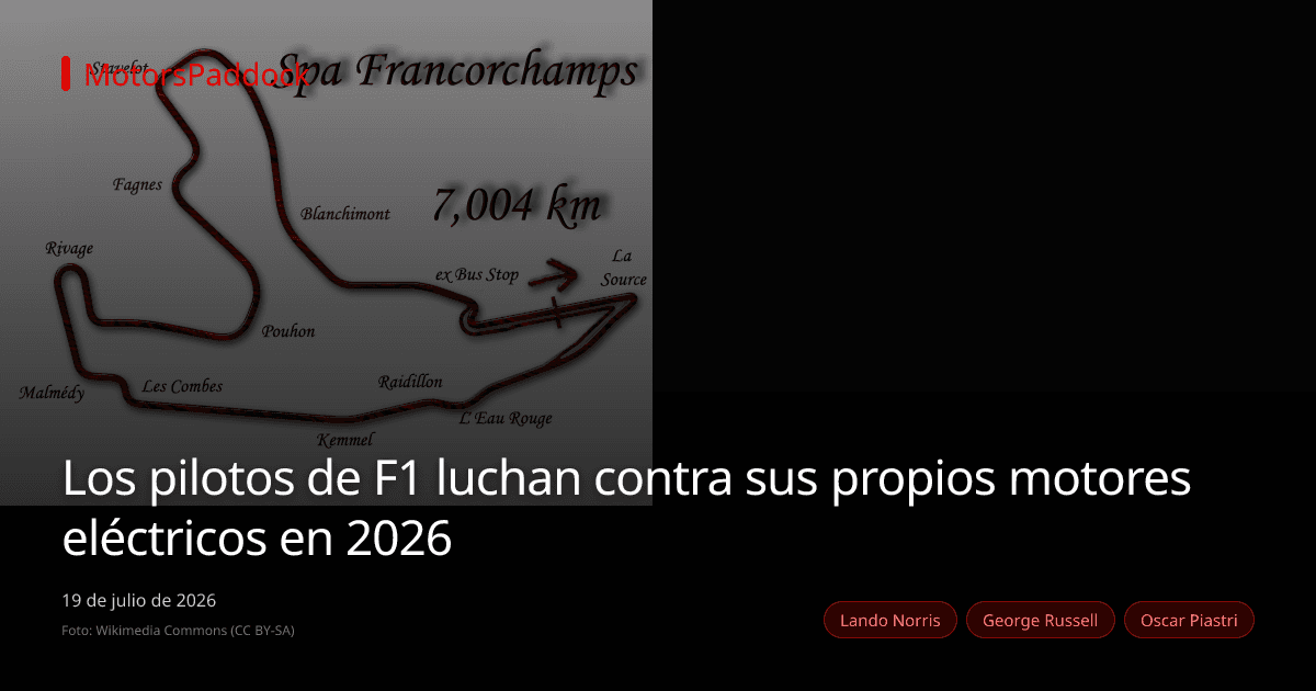 Los pilotos de F1 luchan contra sus propios motores eléctricos en 2026