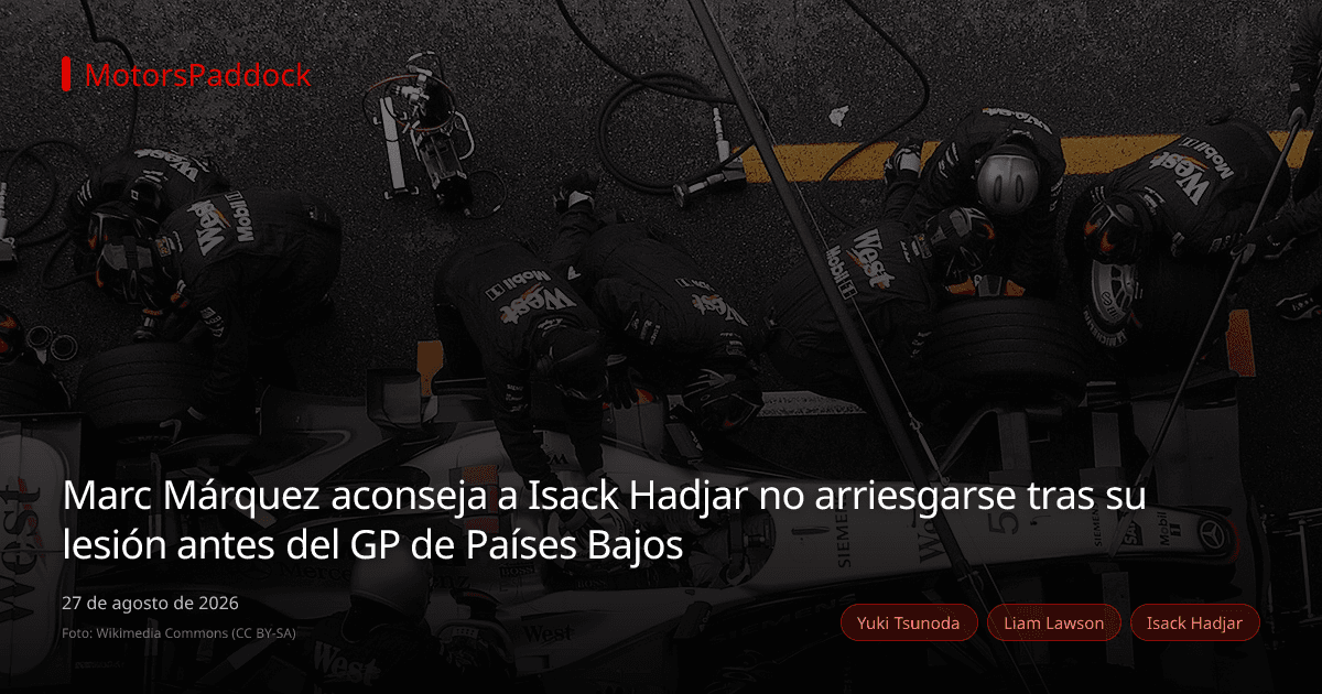Marc Márquez aconseja a Isack Hadjar no arriesgarse tras su lesión antes del GP de Países Bajos
