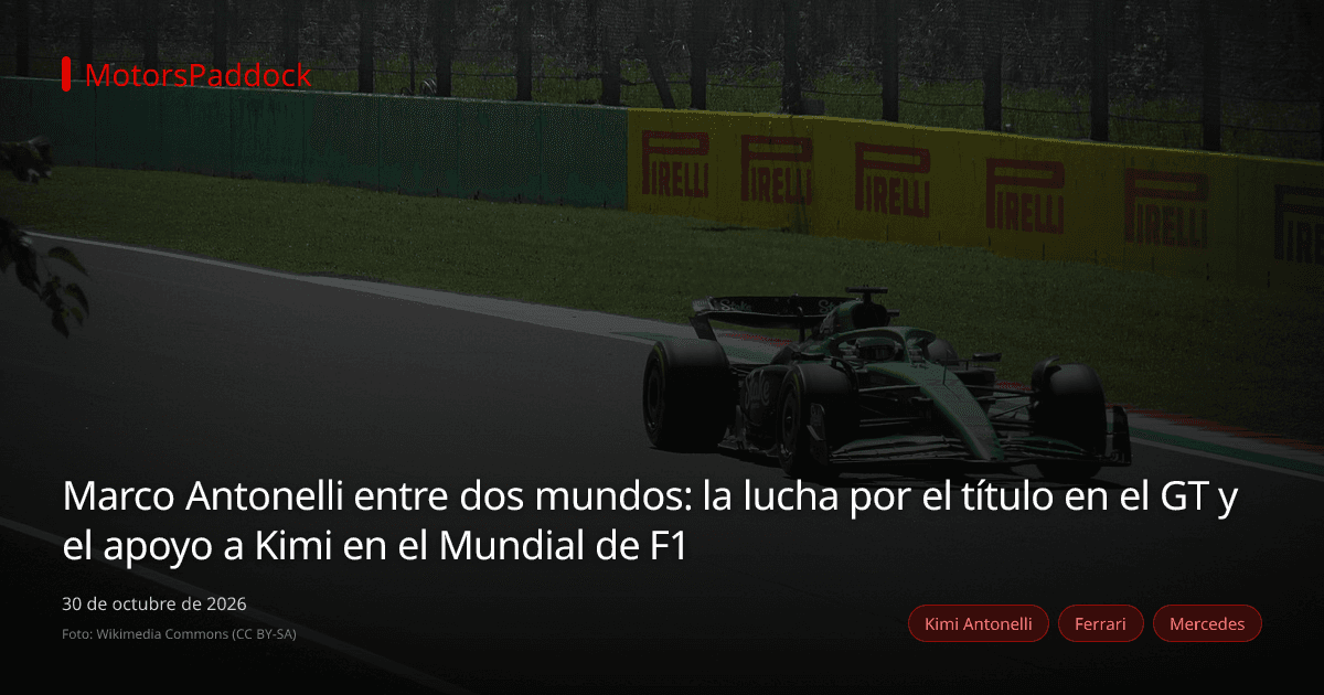 Marco Antonelli entre dos mundos: la lucha por el título en el GT y el apoyo a Kimi en el Mundial de F1