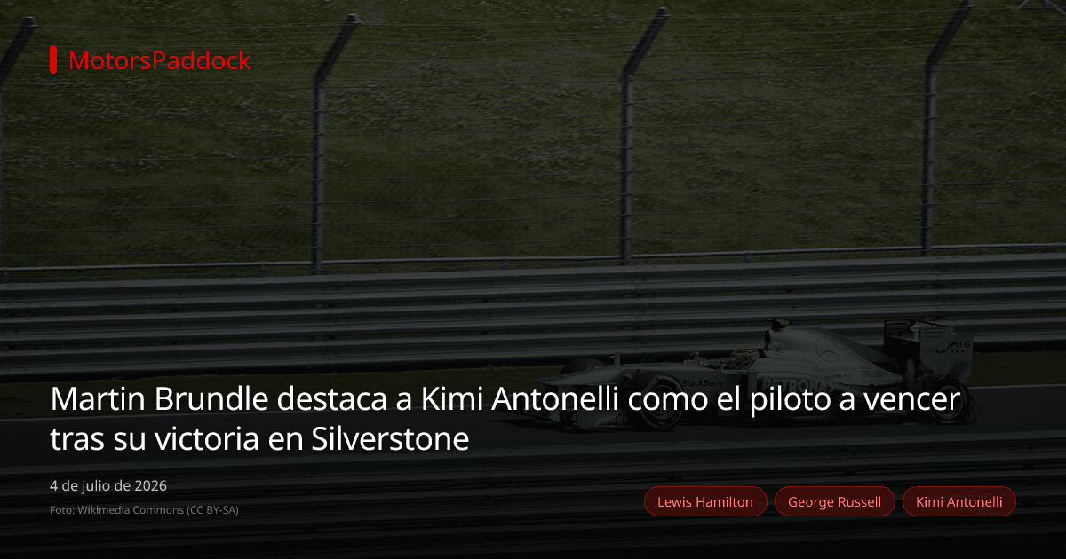 Martin Brundle destaca a Kimi Antonelli como el piloto a vencer tras su victoria en Silverstone