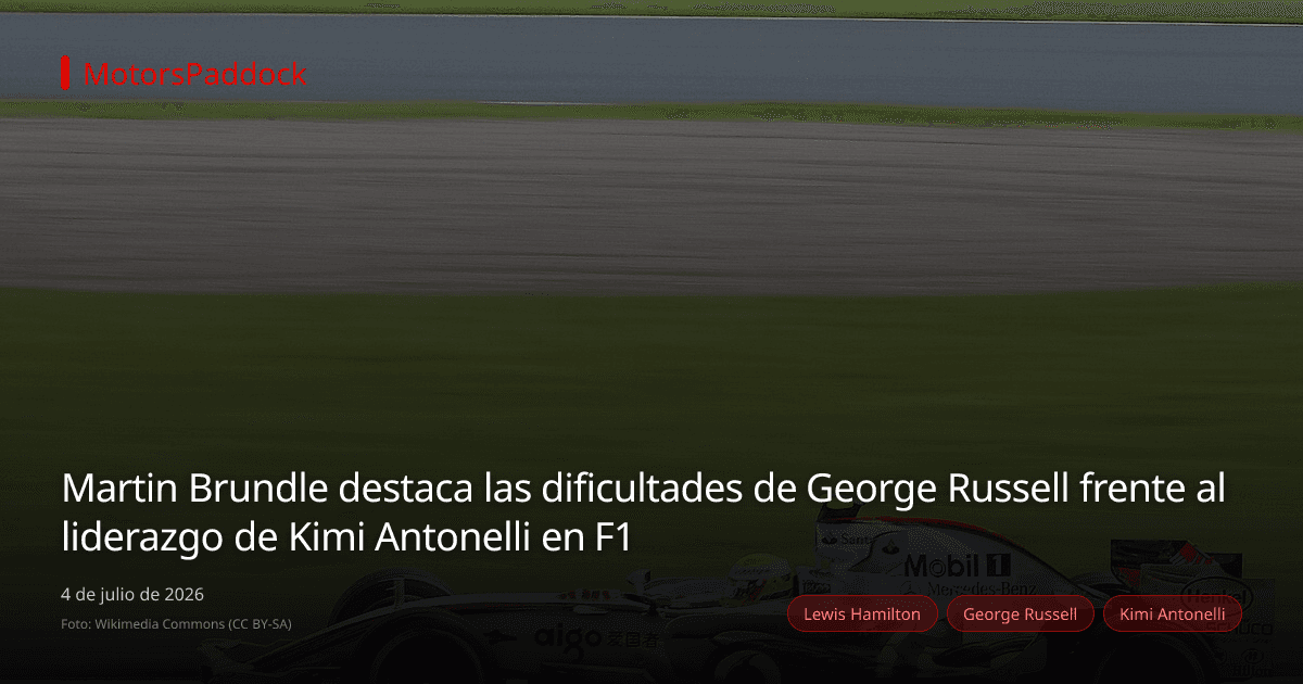 Martin Brundle destaca las dificultades de George Russell frente al liderazgo de Kimi Antonelli en F1