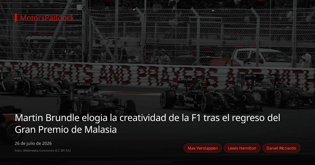 Martin Brundle elogia la creatividad de la F1 tras el regreso del Gran Premio de Malasia