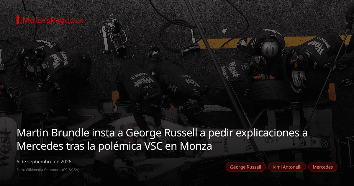 Martin Brundle insta a George Russell a pedir explicaciones a Mercedes tras la polémica VSC en Monza