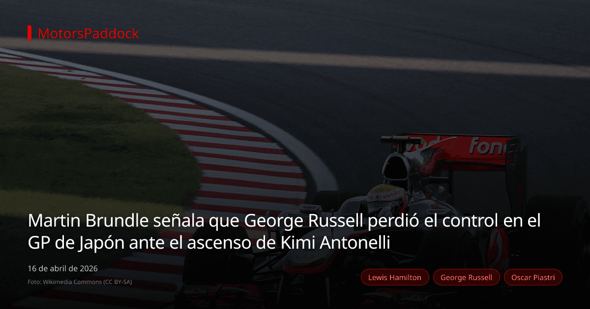 Martin Brundle señala que George Russell perdió el control en el GP de Japón ante el ascenso de Kimi Antonelli