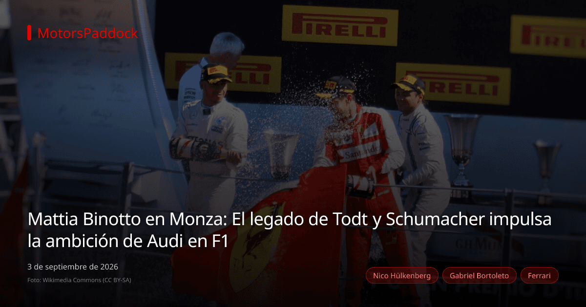 Mattia Binotto en Monza: El legado de Todt y Schumacher impulsa la ambición de Audi en F1