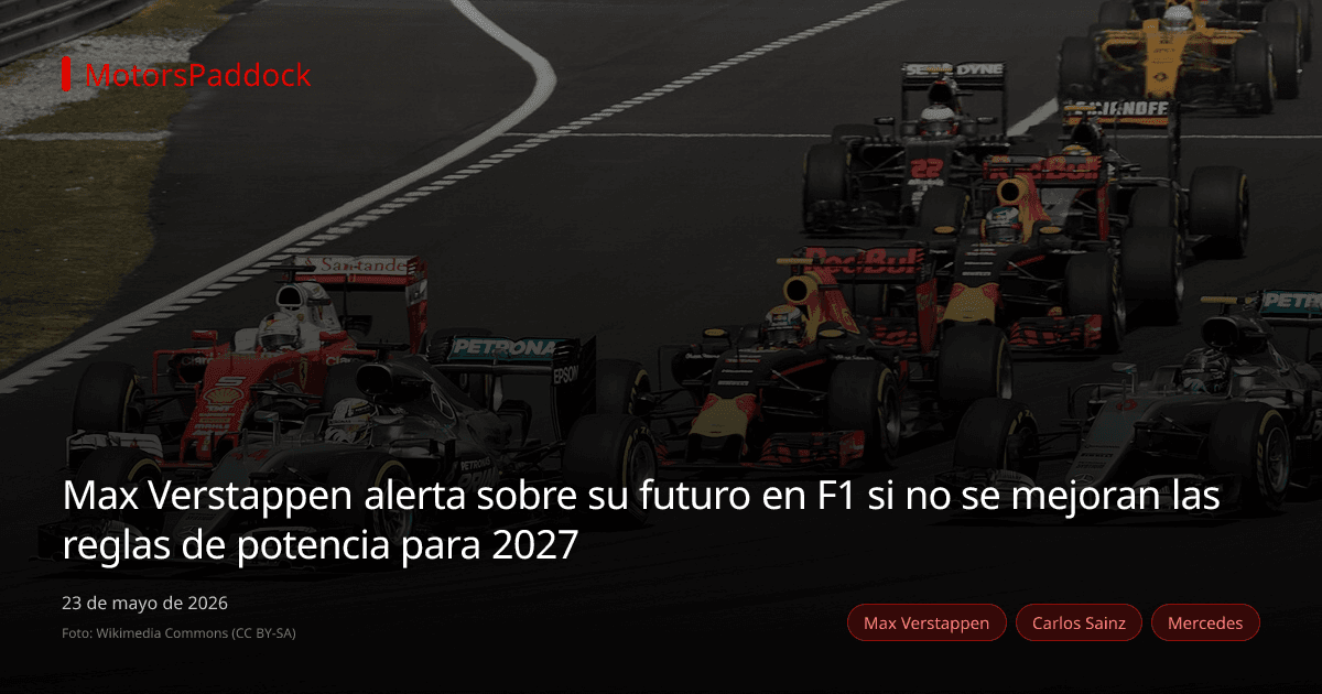 Max Verstappen alerta sobre su futuro en F1 si no se mejoran las reglas de potencia para 2027