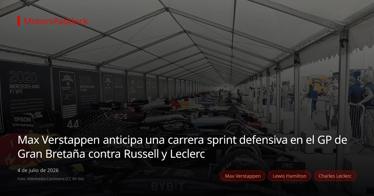Max Verstappen anticipa una carrera sprint defensiva en el GP de Gran Bretaña contra Russell y Leclerc