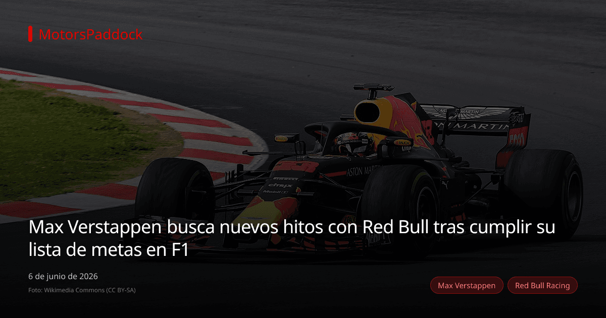 Max Verstappen busca nuevos hitos con Red Bull tras cumplir su lista de metas en F1