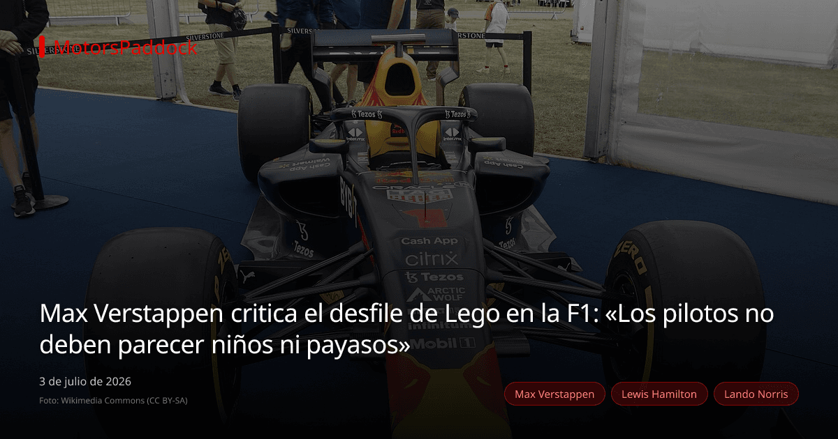 Max Verstappen critica el desfile de Lego en la F1: «Los pilotos no deben parecer niños ni payasos»