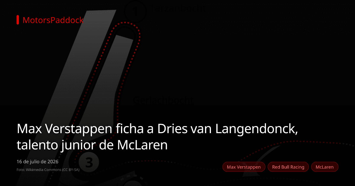 Max Verstappen ficha a Dries van Langendonck, talento junior de McLaren