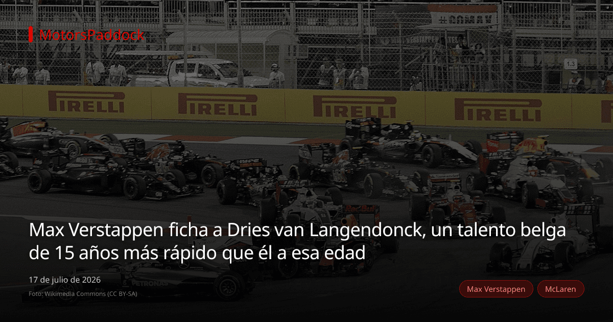 Max Verstappen ficha a Dries van Langendonck, un talento belga de 15 años más rápido que él a esa edad