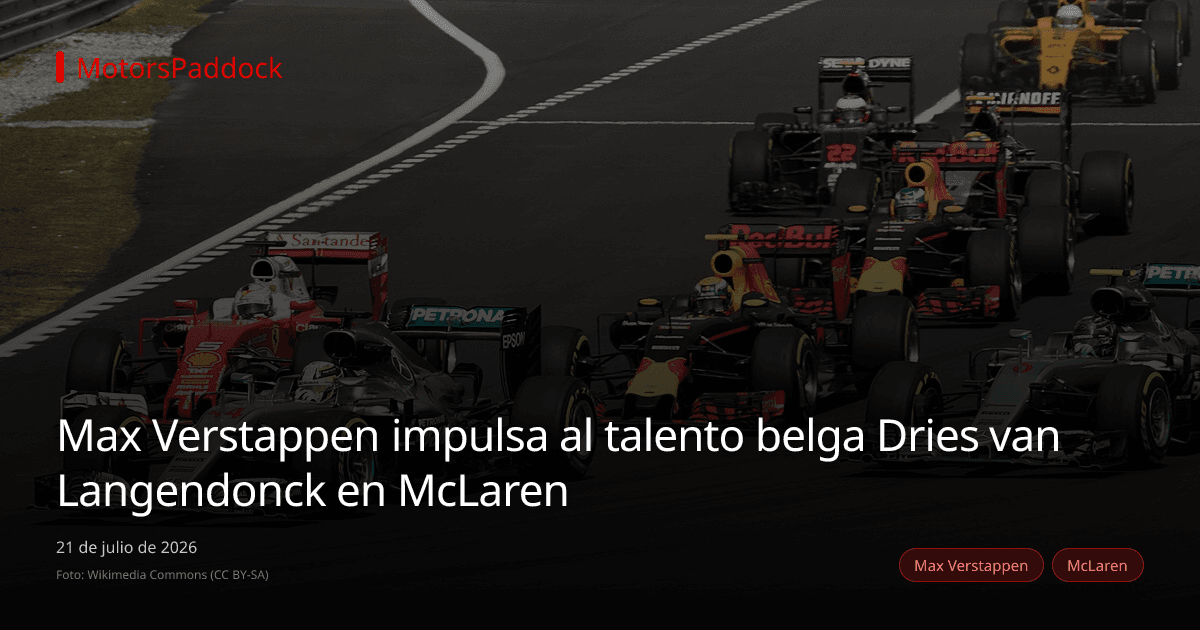 Max Verstappen impulsa al talento belga Dries van Langendonck en McLaren