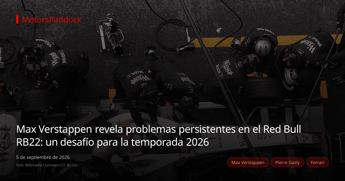 Max Verstappen revela problemas persistentes en el Red Bull RB22: un desafío para la temporada 2026