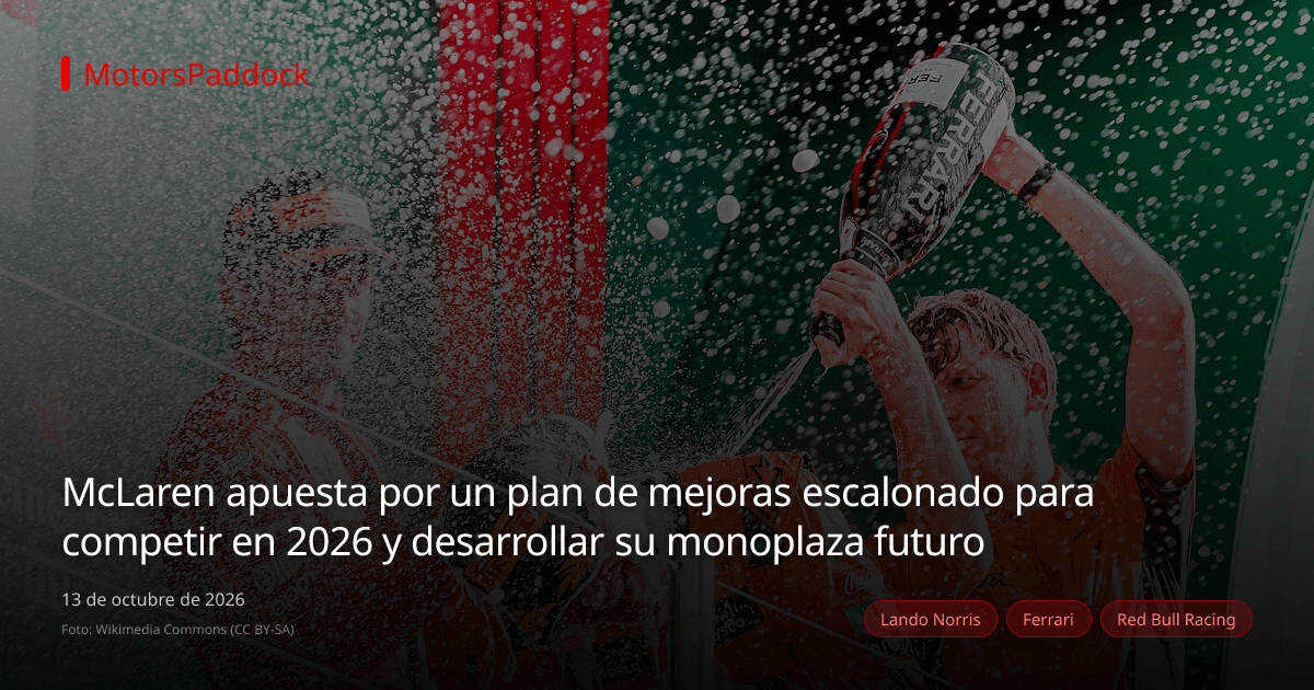 McLaren apuesta por un plan de mejoras escalonado para competir en 2026 y desarrollar su monoplaza futuro