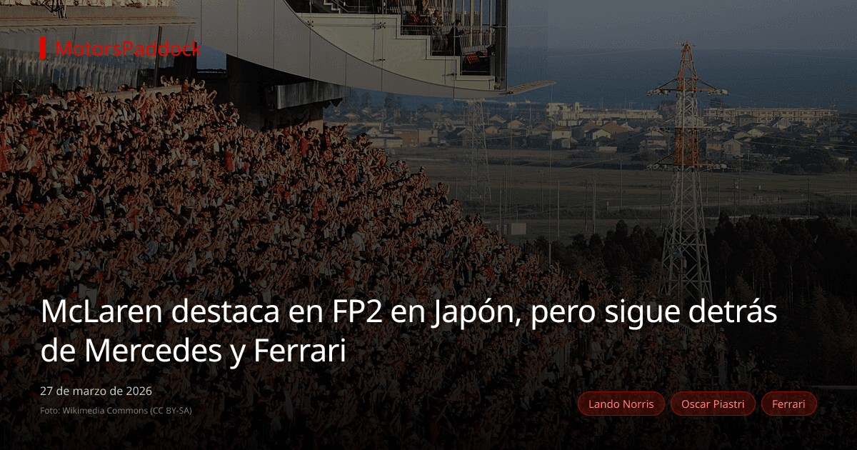 McLaren destaca en FP2 en Japón, pero sigue detrás de Mercedes y Ferrari