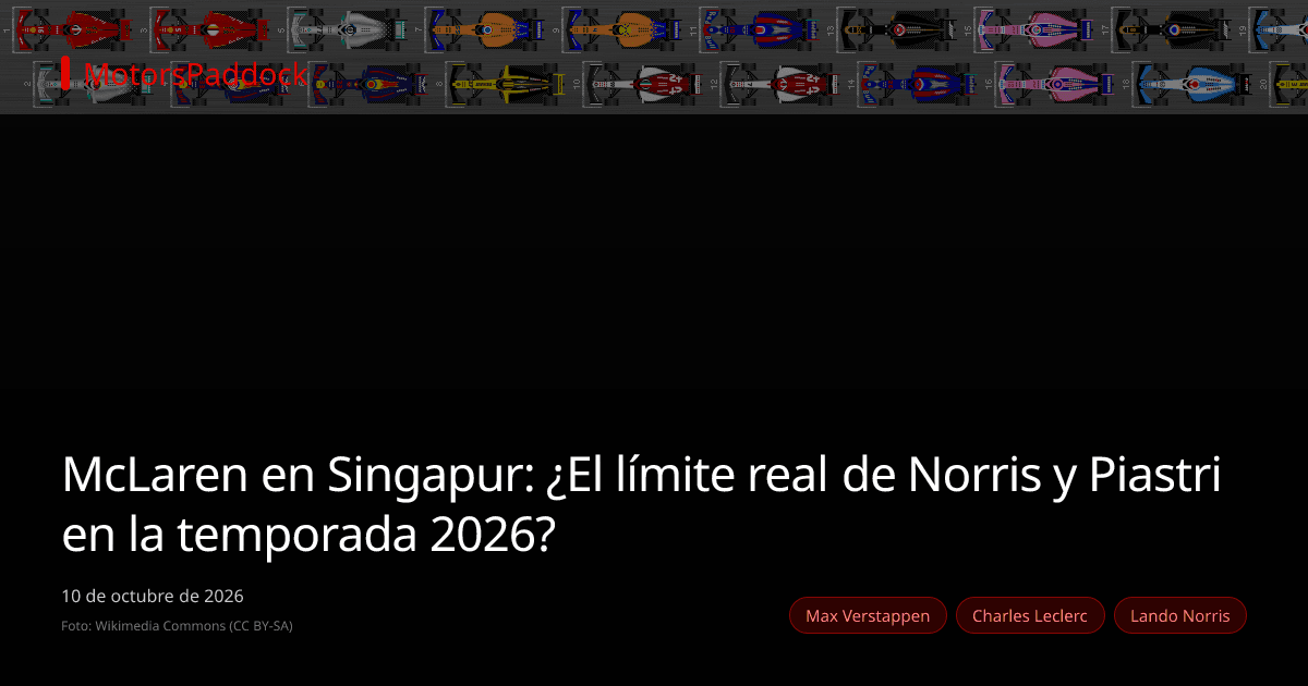 McLaren en Singapur: ¿El límite real de Norris y Piastri en la temporada 2026?