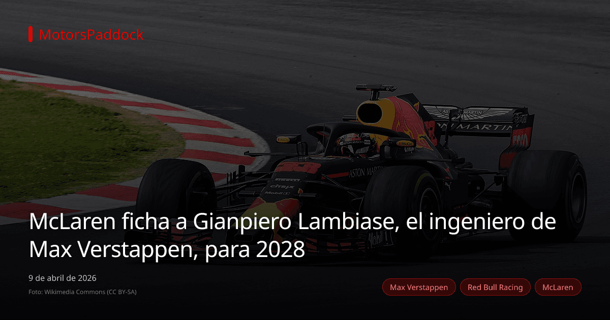 McLaren ficha a Gianpiero Lambiase, el ingeniero de Max Verstappen, para 2028