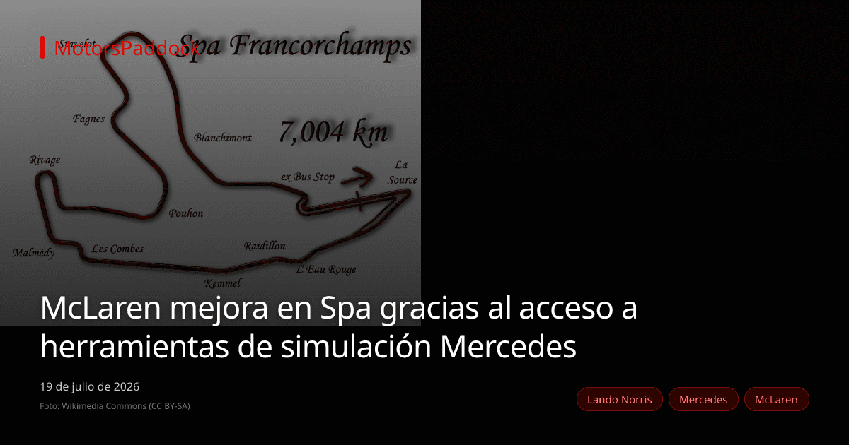 McLaren mejora en Spa gracias al acceso a herramientas de simulación Mercedes
