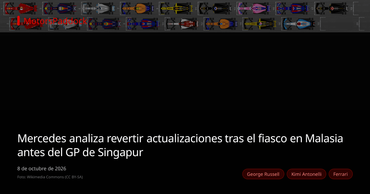 Mercedes analiza revertir actualizaciones tras el fiasco en Malasia antes del GP de Singapur