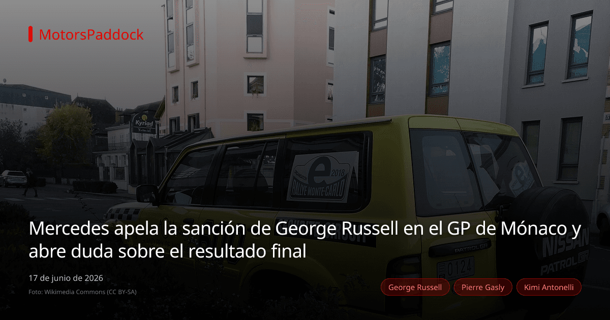 Mercedes apela la sanción de George Russell en el GP de Mónaco y abre duda sobre el resultado final