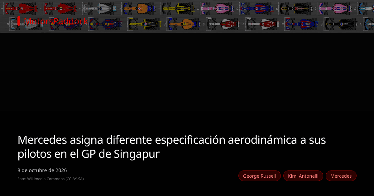 Mercedes asigna diferente especificación aerodinámica a sus pilotos en el GP de Singapur