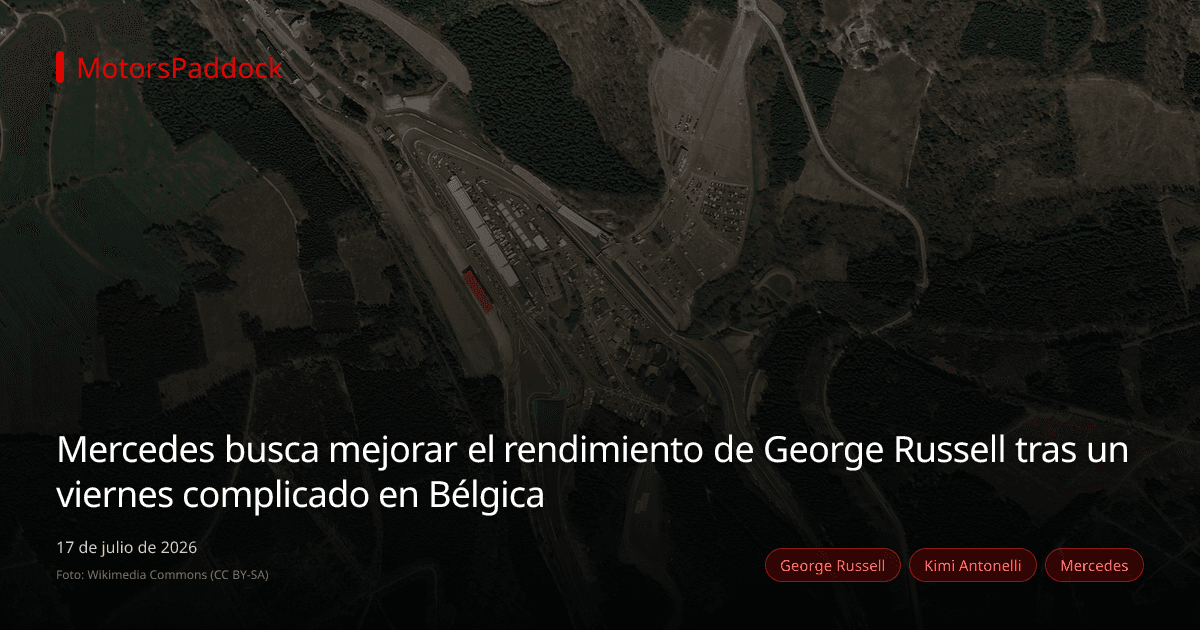 Mercedes busca mejorar el rendimiento de George Russell tras un viernes complicado en Bélgica