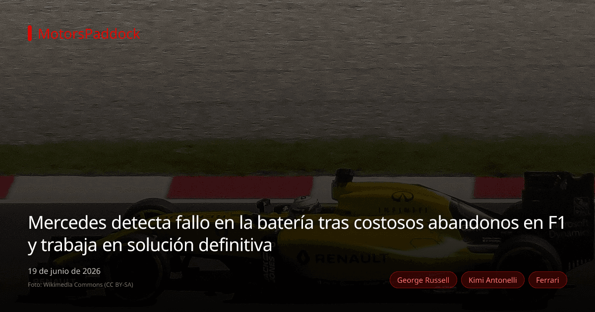 Mercedes detecta fallo en la batería tras costosos abandonos en F1 y trabaja en solución definitiva