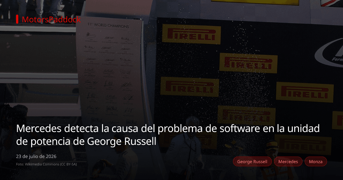 Mercedes detecta la causa del problema de software en la unidad de potencia de George Russell
