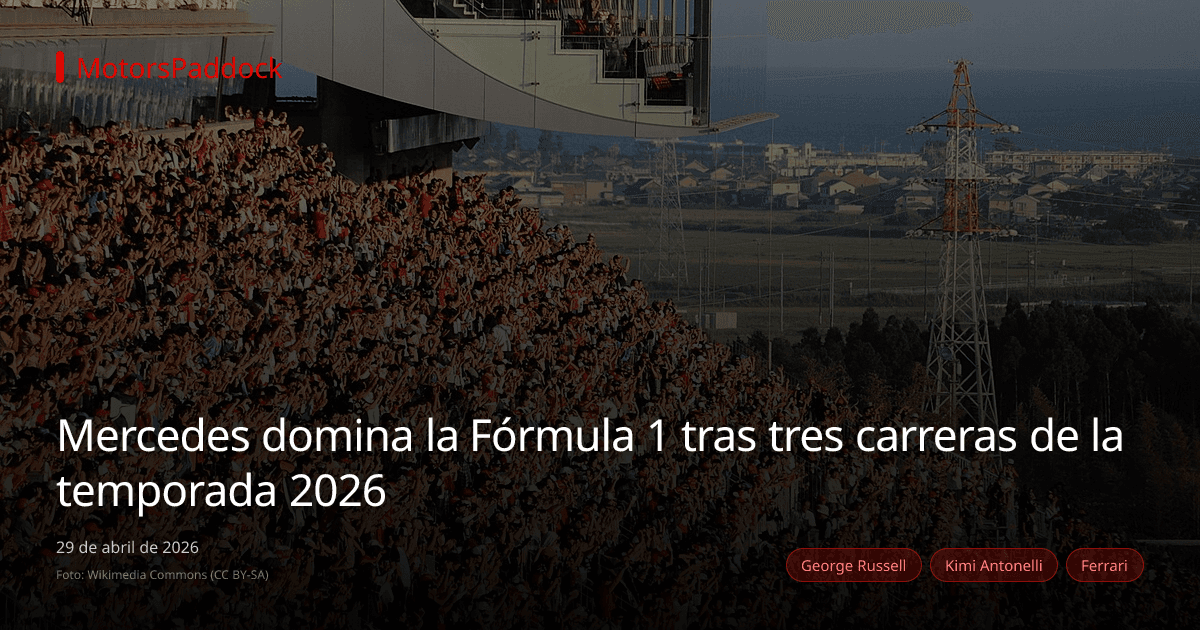 Mercedes domina la Fórmula 1 tras tres carreras de la temporada 2026